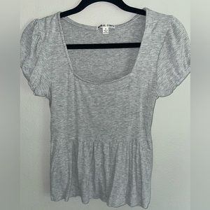Grey flowy top